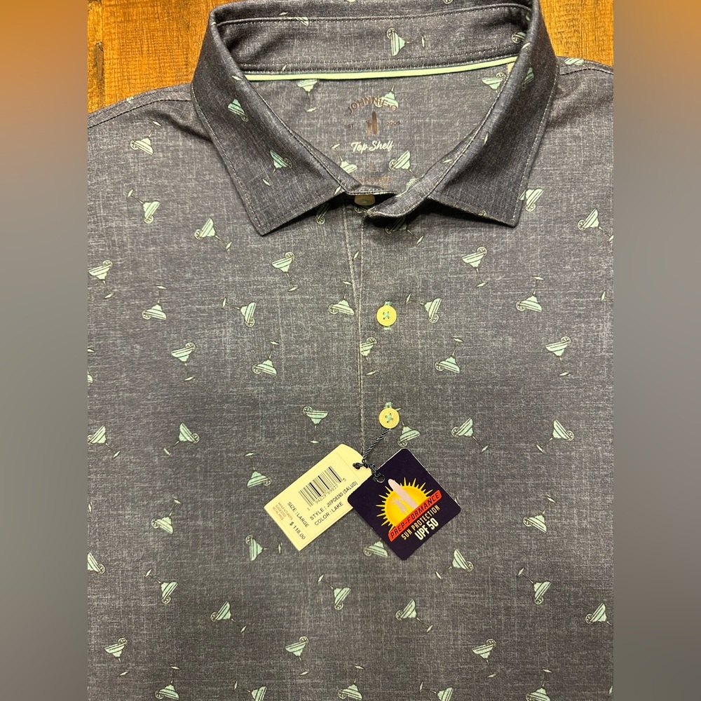Johnnie-O Top Shelf Margaritas Men’s Shirt, L, NWT